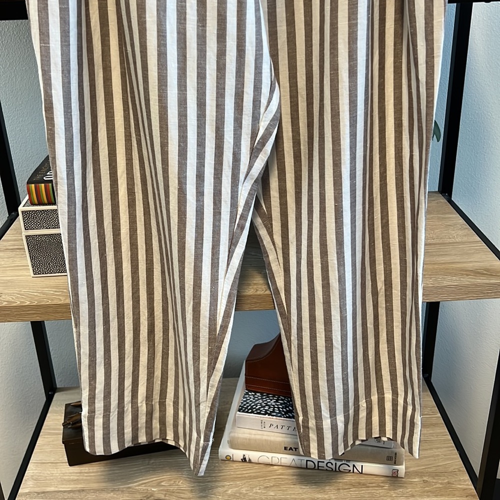 Madewell High-Rise Paper Bag Linen Blend Pant, 12 - Picture 5 of 13